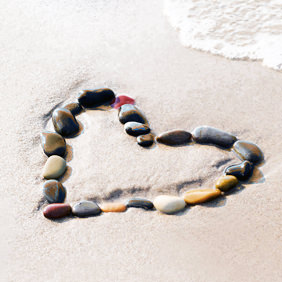 Herz am Strand - was ist deine Absicht für heute?